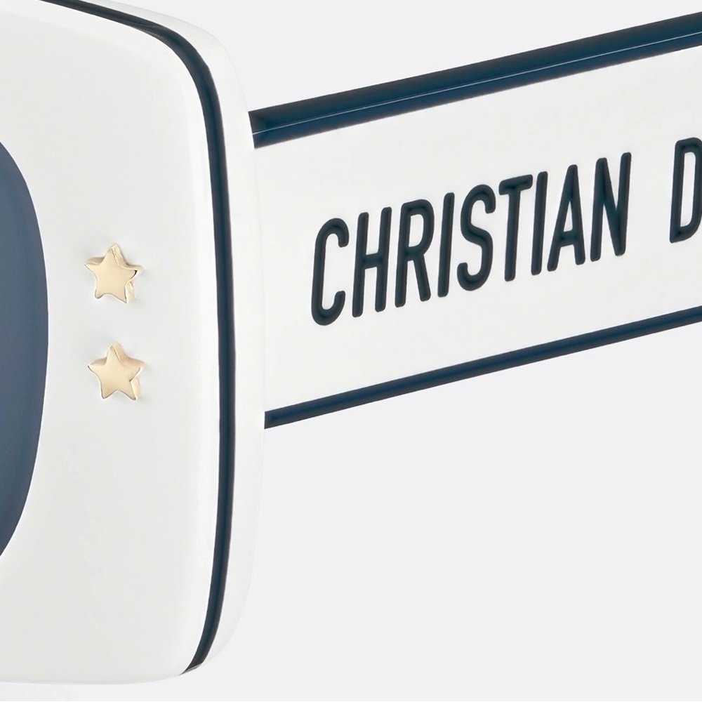 Diorpacific S1u White Rectangular Sunglasses Refe… - image 4